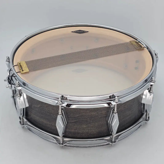 Used Craviotto Solid Maple Snare Drum 14x5.5 Satin Black w/ Diamond Lugs - Excellent - Drum Center Of Portsmouth