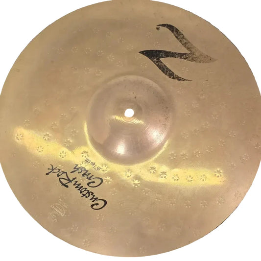 Used Zildjian Z Custom Rock Crash Cymbal 16 - Fair - Drum Center Of Portsmouth