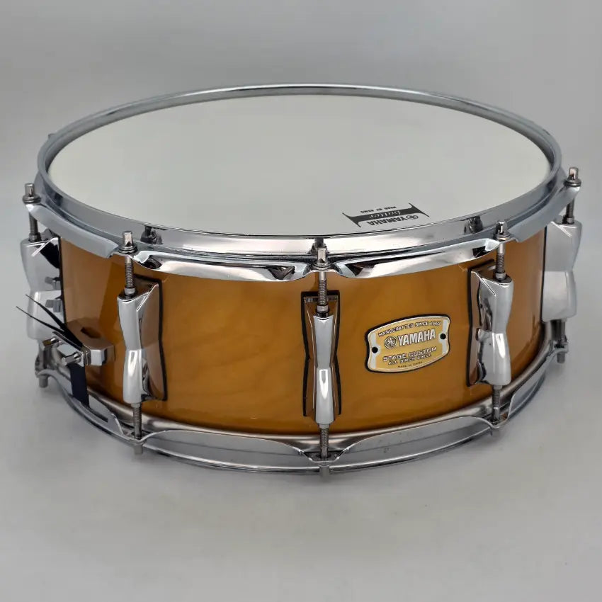 Used Yamaha Stage Custom Birch Snare Drum 14x5.5 Natural Wood - Very Good - Drum Center Of Portsmouth