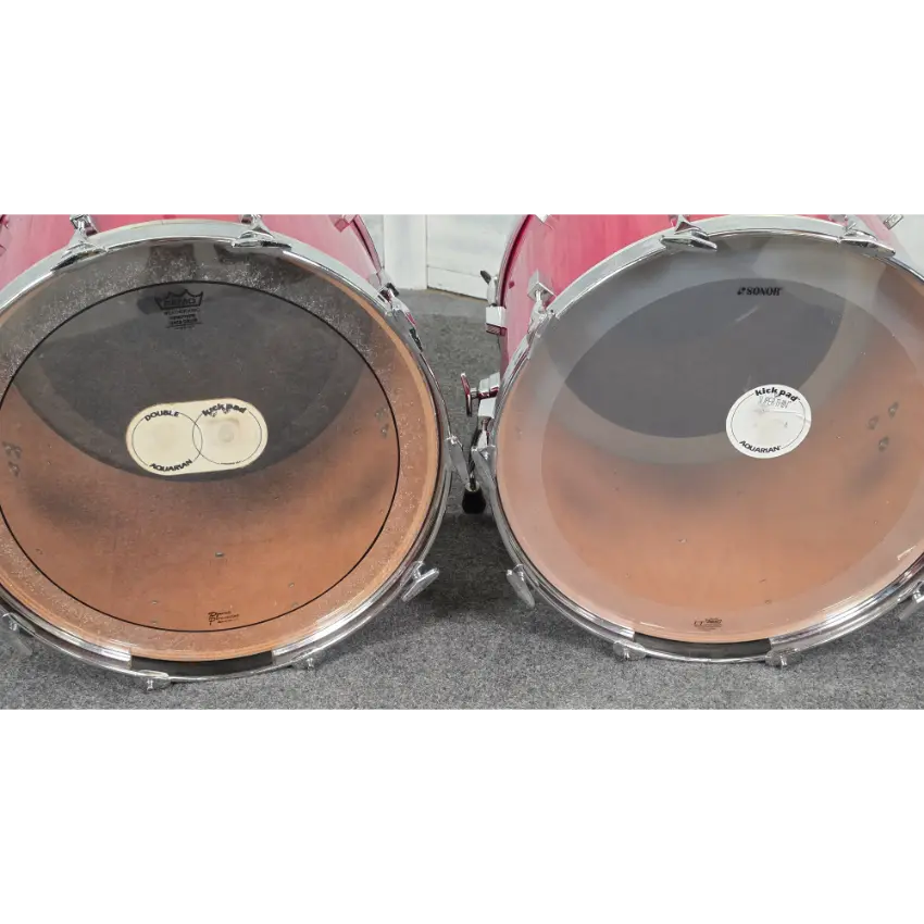 Used Vintage Sonor Phonic Plus 5pc Drum Set Candy Apple Red - Very Good - Drum Center Of Portsmouth