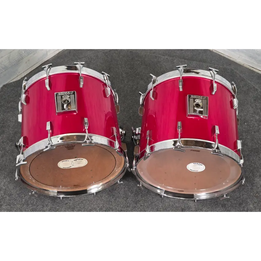 Used Vintage Sonor Phonic Plus 5pc Drum Set Candy Apple Red - Very Good - Drum Center Of Portsmouth