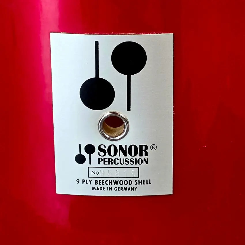 Used Vintage Sonor Phonic Plus 5pc Drum Set Candy Apple Red - Very Good - Drum Center Of Portsmouth