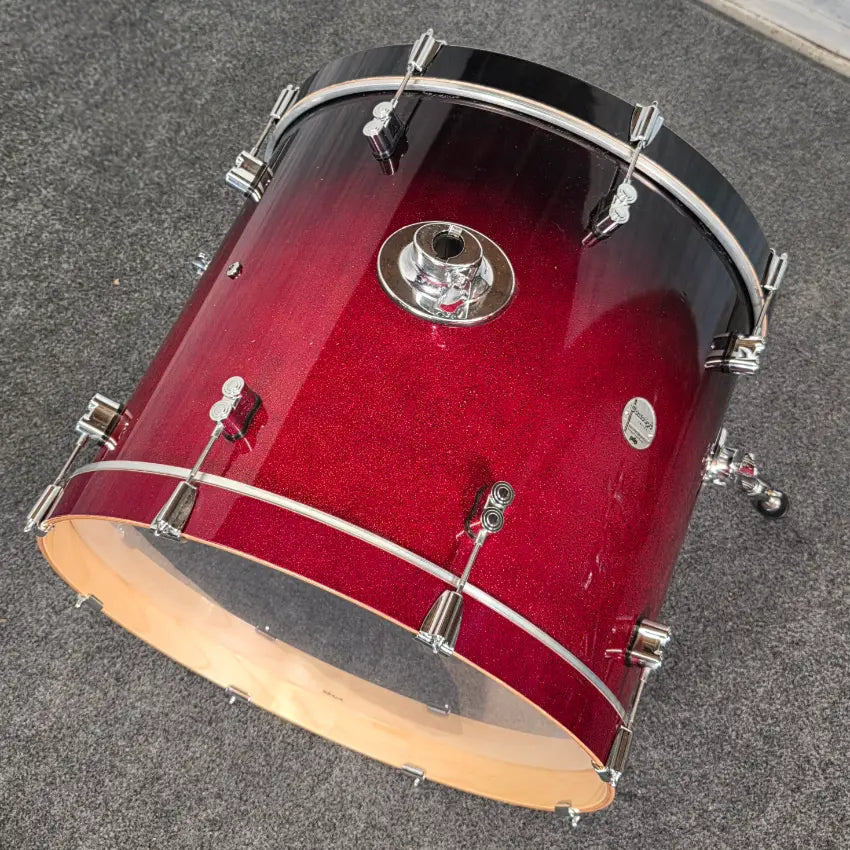 Used PDP Concept Maple 5pc Drum Set Red to Black Fade - Good - Drum Center Of Portsmouth