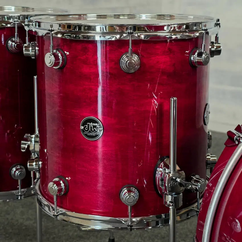 Used DW Performance 5pc Drum Set Cherry Stain - Very Good - Drum Center Of Portsmouth