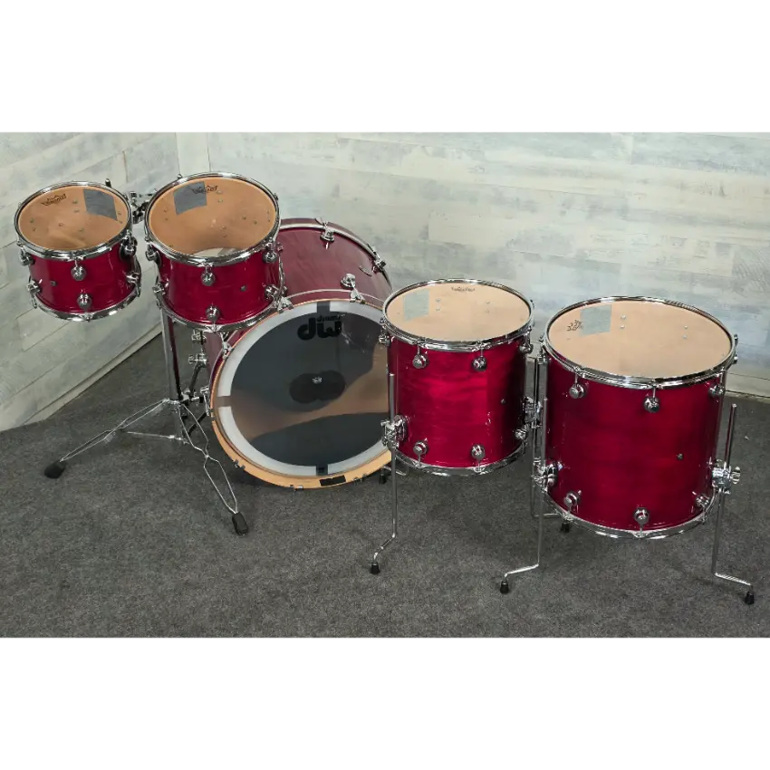 Used DW Performance 5pc Drum Set Cherry Stain - Very Good - Drum Center Of Portsmouth