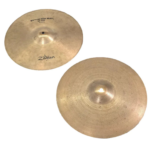 Used Vintage Zildjian A New Beat Hi Hat Cymbals 14" - Good - Drum Center Of Portsmouth