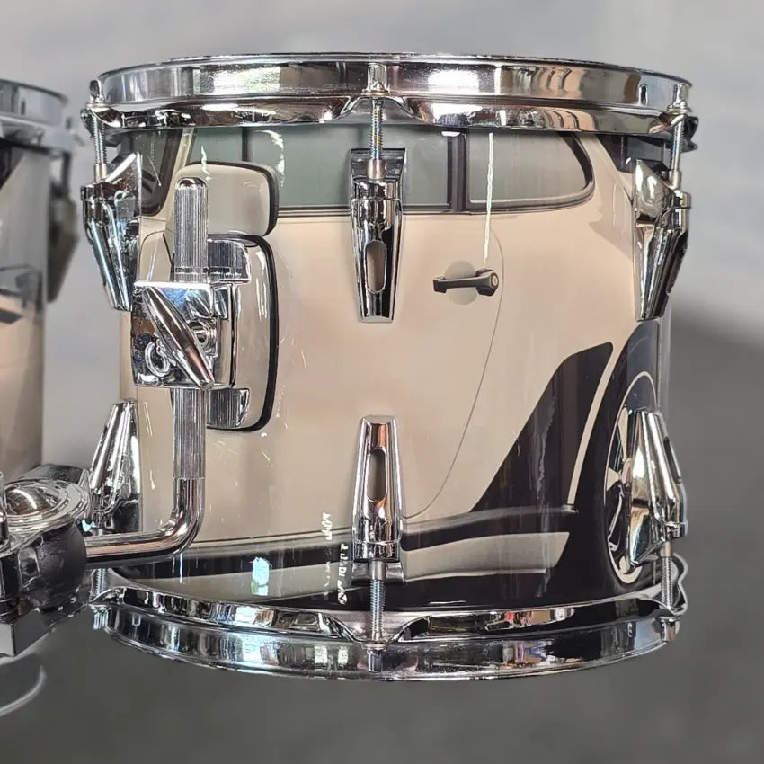 Used Remo Mastertouch 7pc Drum Set Custom Porsche Wrap - Very Good - Drum Center Of Portsmouth