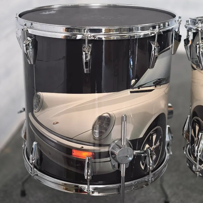 Used Remo Mastertouch 7pc Drum Set Custom Porsche Wrap - Very Good - Drum Center Of Portsmouth