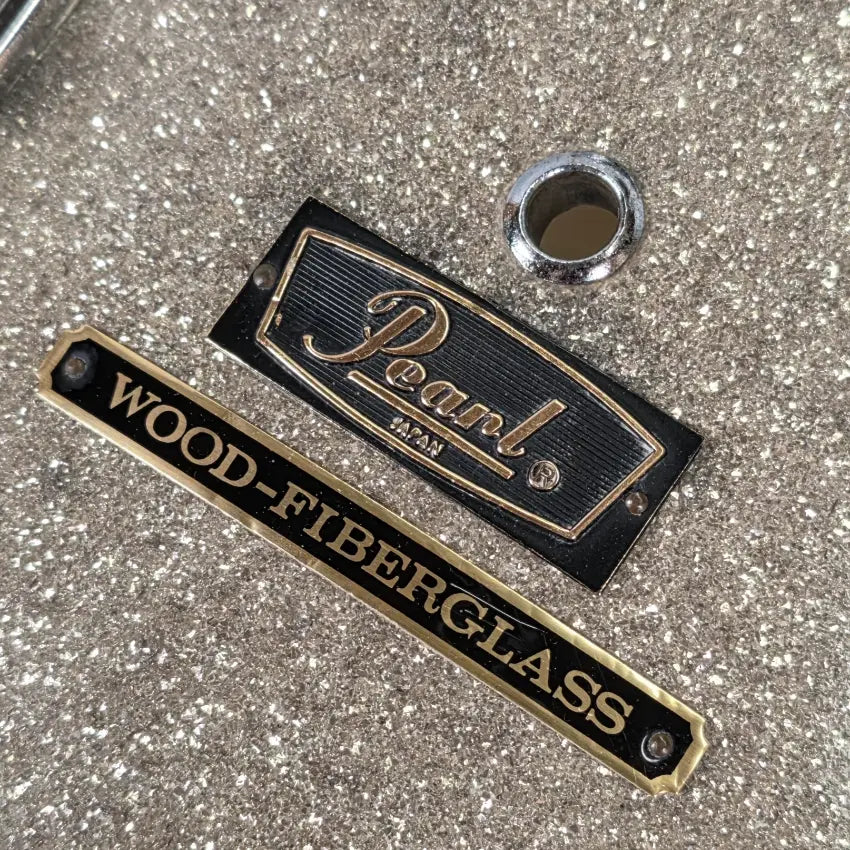 Used Pearl Wood FiberGlass Bass Drum 18x14 Gold Sparkle - Drum Center Of Portsmouth