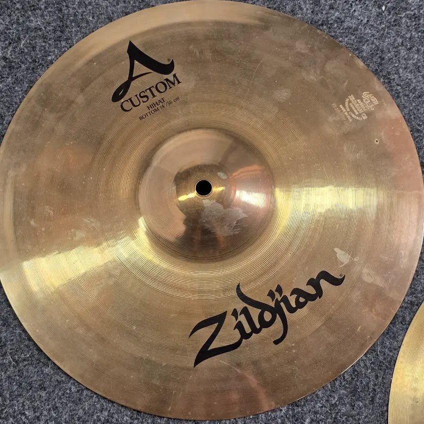 Used Zildjian A Custom Hi Hat Cymbals 14" - Good - Drum Center Of Portsmouth