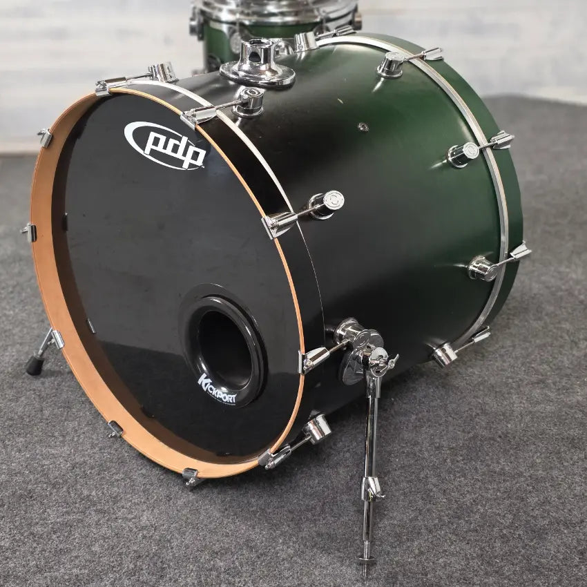 Used Pacific MX 5pc Drum Set Satin Green to Black Fade - Fair - Drum Center Of Portsmouth