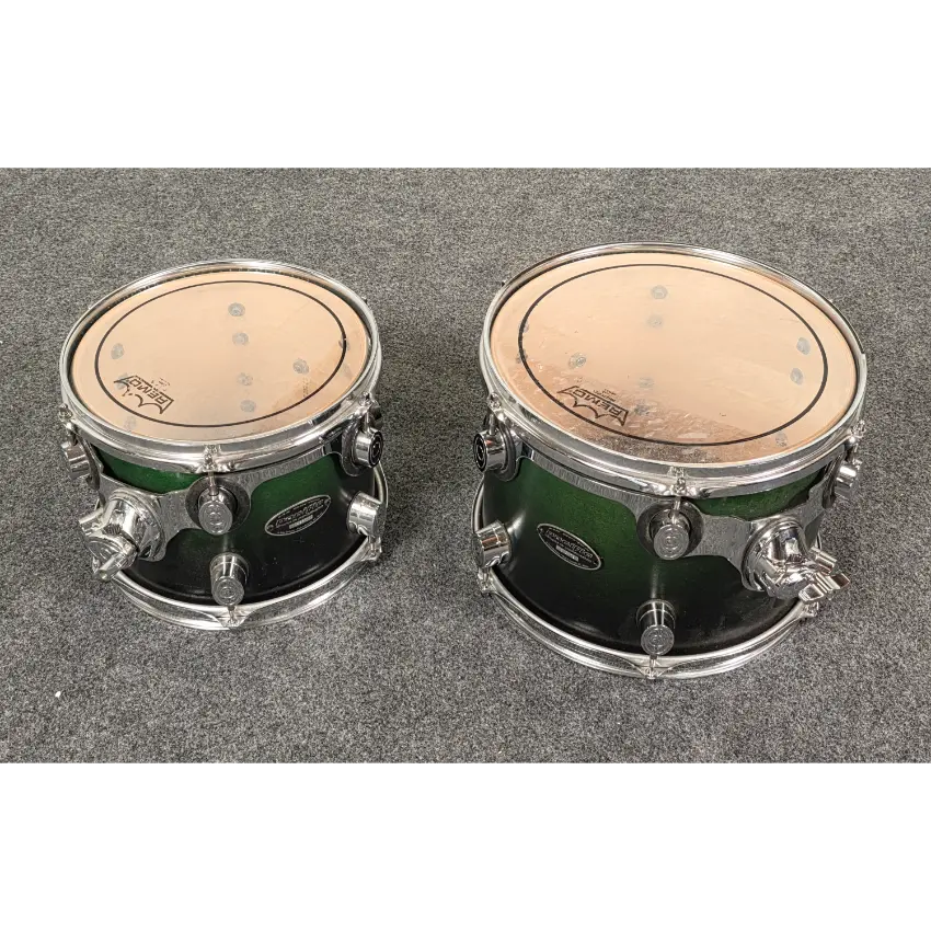 Used Pacific MX 5pc Drum Set Satin Green to Black Fade - Fair - Drum Center Of Portsmouth