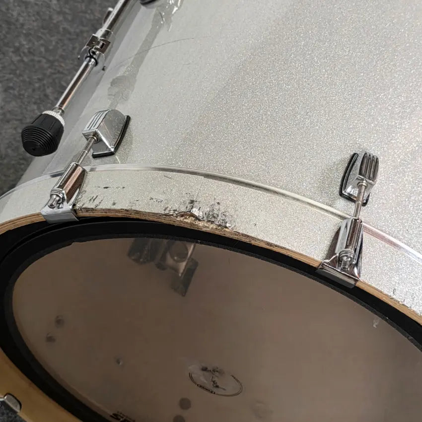 Used Ludwig Accent 5pc Drum Set Silver Sparkle - Fair - Drum Center Of Portsmouth
