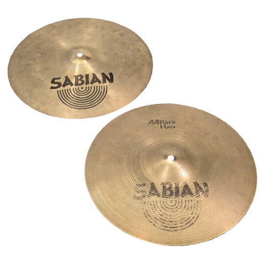 Used Sabian AA Rock Hi Hat Cymbals 14 - Good - Drum Center Of Portsmouth
