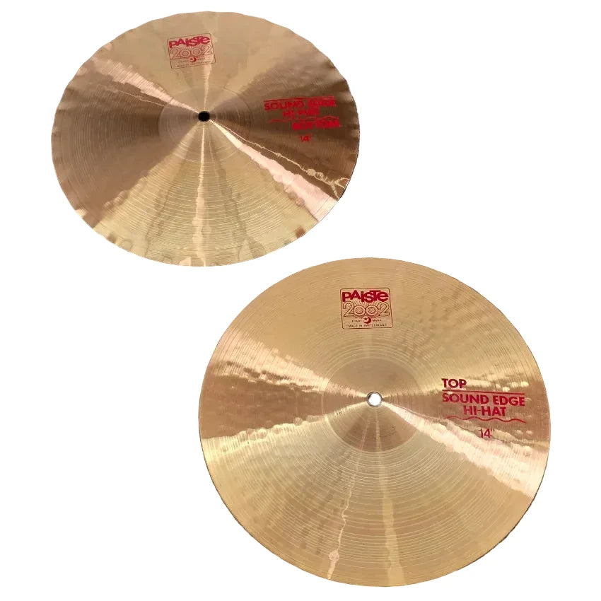 Used Paiste 2002 Sound Edge Hi Hat Cymbals 14" - Very Good - Drum Center Of Portsmouth