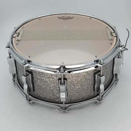 Used Ludwig Keystone Snare Drum 14x6.5 Titanium Glitter - Very Good - Drum Center Of Portsmouth