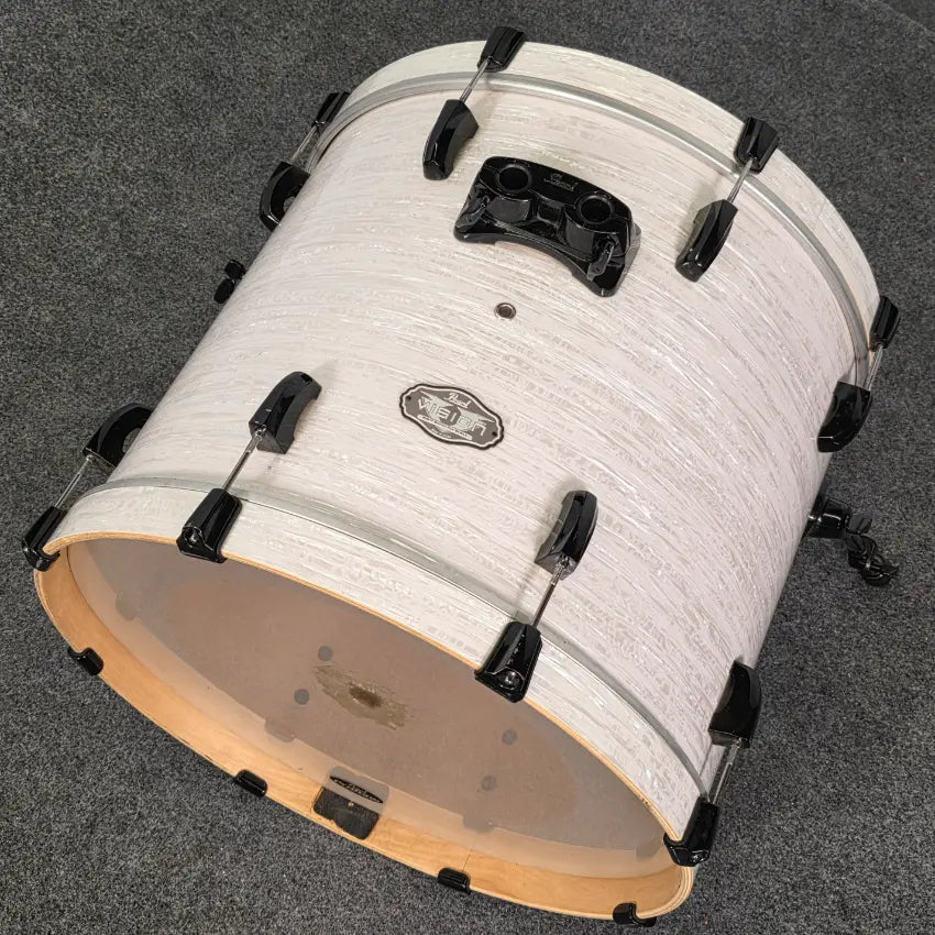 Used Pearl Vision Birch 5pc Drum Set White Marine Pearl w/Black Hardware - Good - Drum Center Of Portsmouth