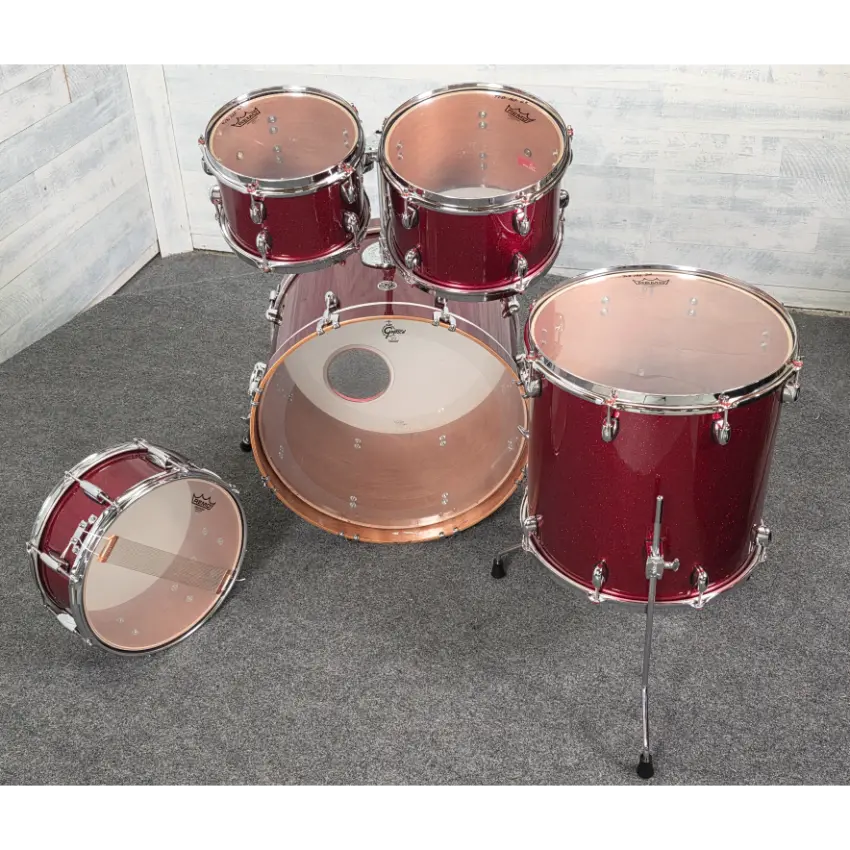 Used Grestch Catalina Club 5pc Drum Set Dark Cherry Sparkle - Very Good - Drum Center Of Portsmouth