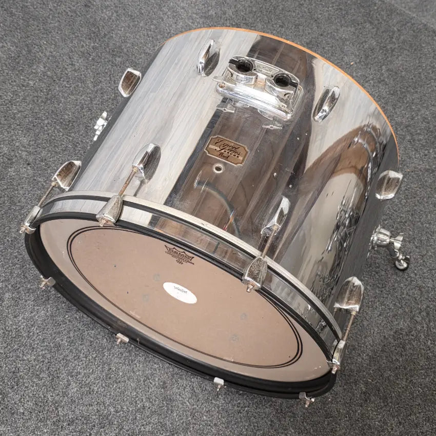Used Pearl Export 7pc Double Bass Drum Set Chrome - Fair - Drum Center Of Portsmouth