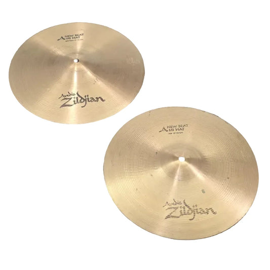 Used Zildjian A New Beat Hi Hat Cymbals 13" - Good - Drum Center Of Portsmouth