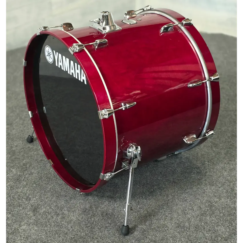 Used Yamaha Stage Custom Birch Bass Drum Cranberry Red 22x17 - Good - Drum Center Of Portsmouth