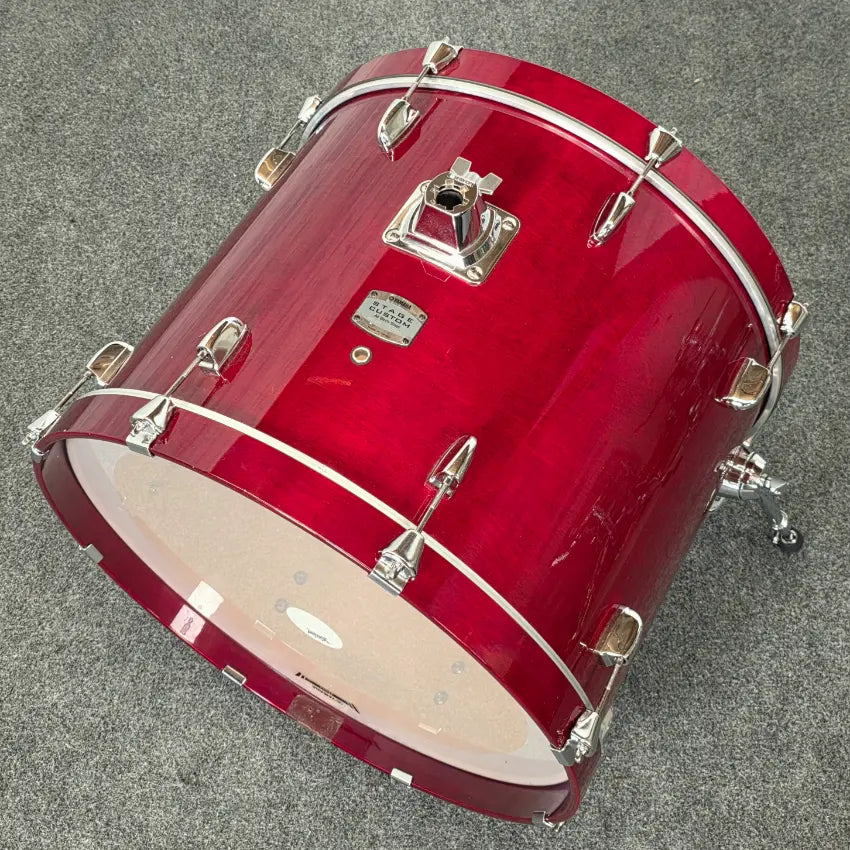 Used Yamaha Stage Custom Birch Bass Drum Cranberry Red 22x17 - Good - Drum Center Of Portsmouth