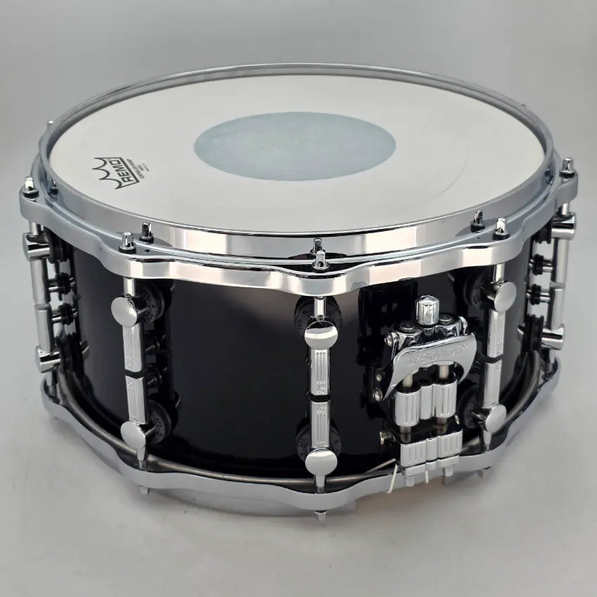 Used Sonor SQ2 Heavy Beech Snare Drum 14x7 Brilliant Black Gloss - Very Good - Drum Center Of Portsmouth