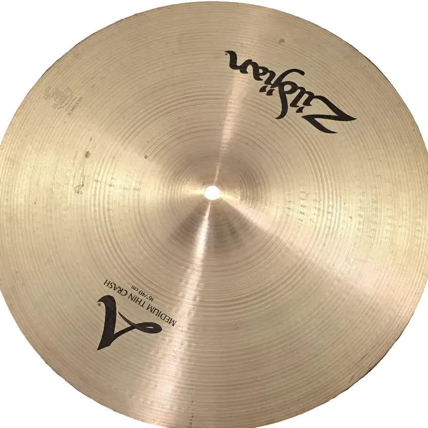 Used Zildjian A Medium Thin Crash Cymbal 16" - Very Good - Drum Center Of Portsmouth