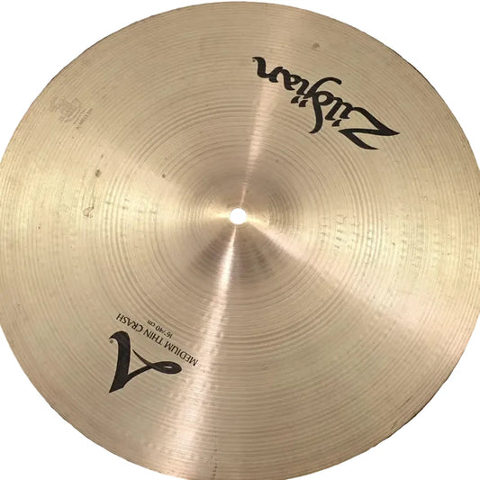 Used Zildjian A Medium Thin Crash Cymbal 16" - Very Good - Drum Center Of Portsmouth