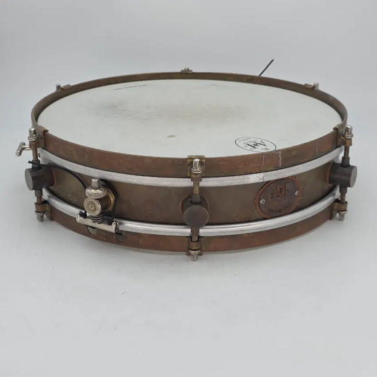 Used A&F Raw Brass Snare Drum 13x3 w/Internal Snare - Good - Drum Center Of Portsmouth