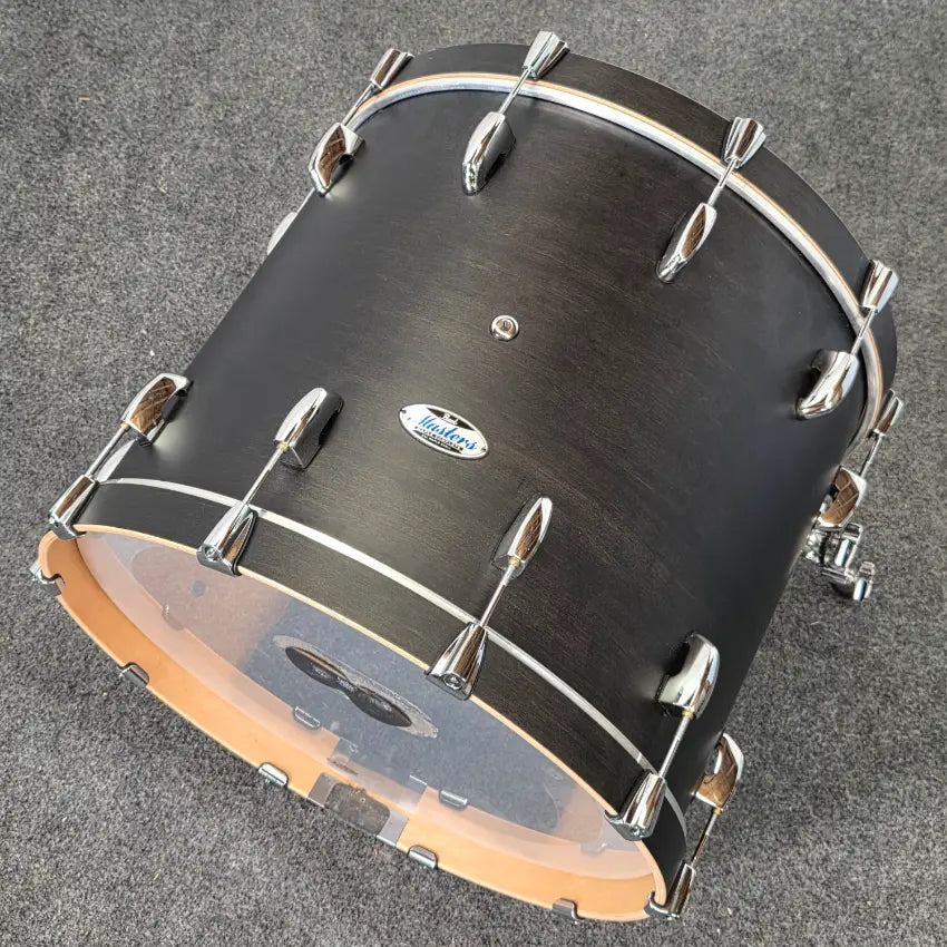 Used Pearl Masters Maple Complete 6pc Drum Set Matte Black Mist - Very Good - Drum Center Of Portsmouth