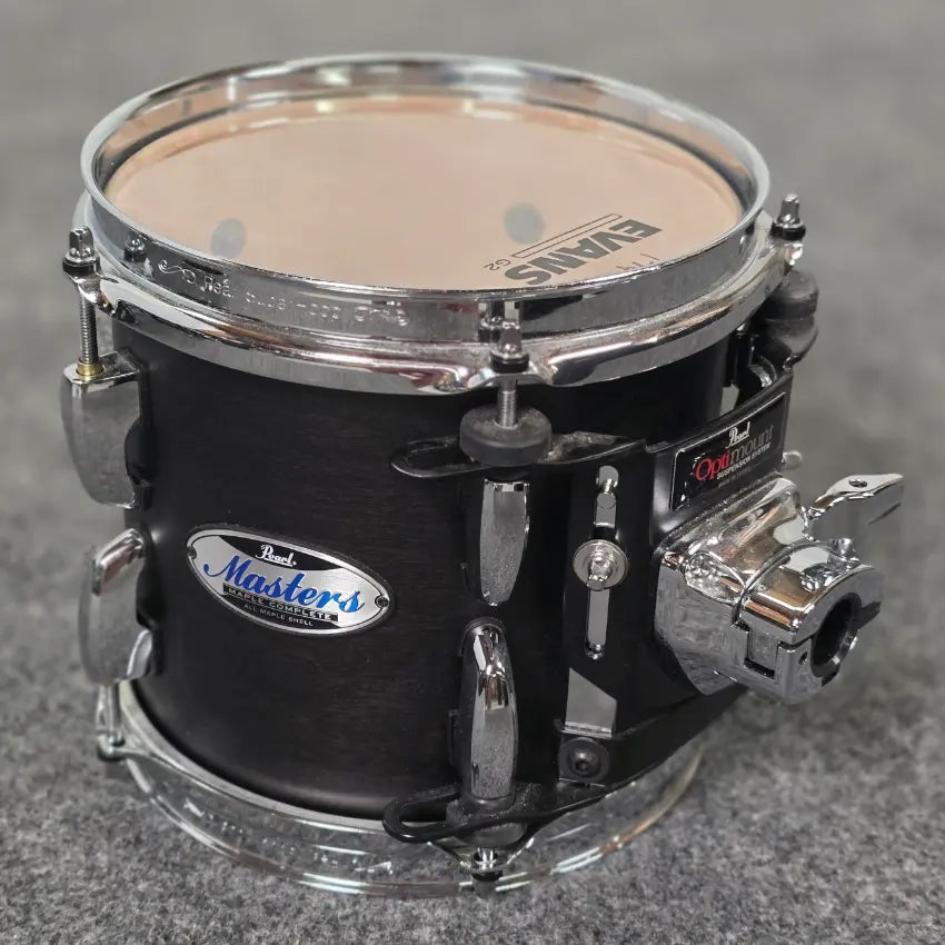 Used Pearl Masters Maple Complete 6pc Drum Set Matte Black Mist - Very Good - Drum Center Of Portsmouth