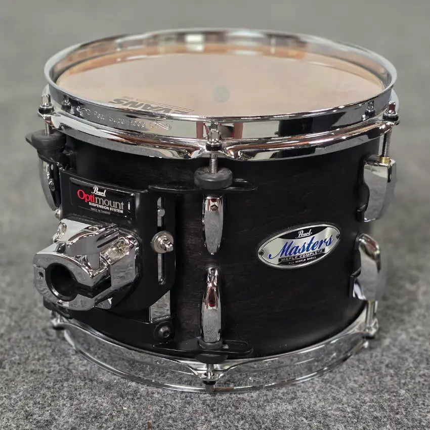 Used Pearl Masters Maple Complete 6pc Drum Set Matte Black Mist - Very Good - Drum Center Of Portsmouth