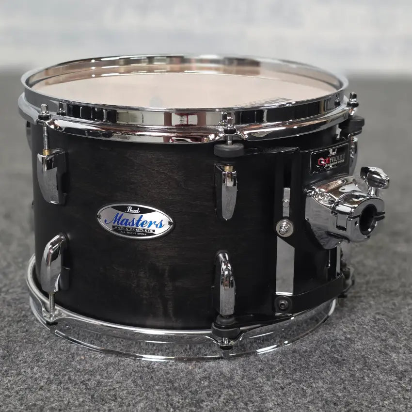 Used Pearl Masters Maple Complete 6pc Drum Set Matte Black Mist - Very Good - Drum Center Of Portsmouth