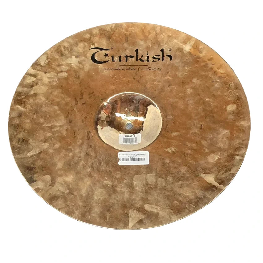 Used Turkish Raw Brilliant Crash Cymbal 16" - Good - Drum Center Of Portsmouth