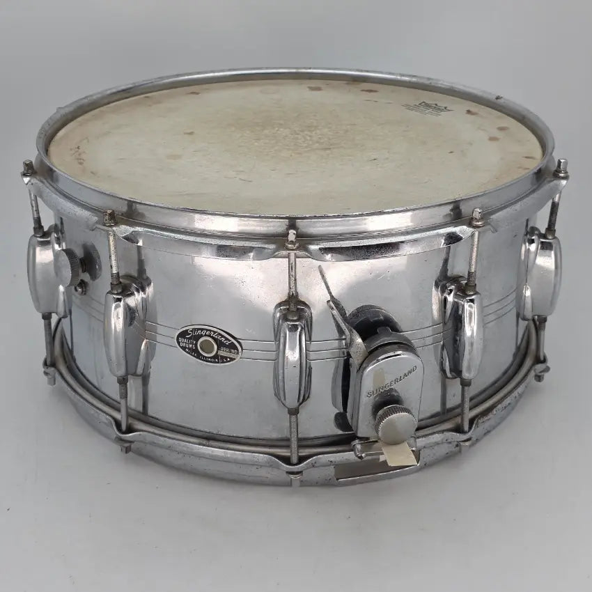 Used Slingerland 14x6.5 Aluminum Snare Drum - Fair - Drum Center Of Portsmouth