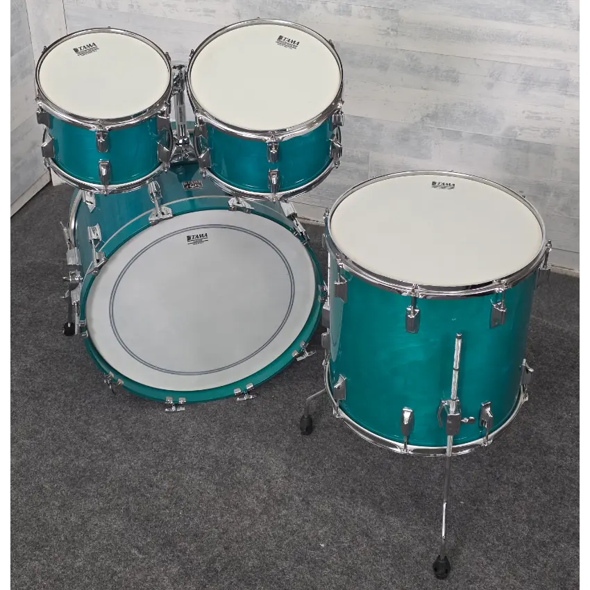 Used Tama Superstar Classic 50th Anniversary 4pc Drum Set Aquamarine - Good - Drum Center Of Portsmouth
