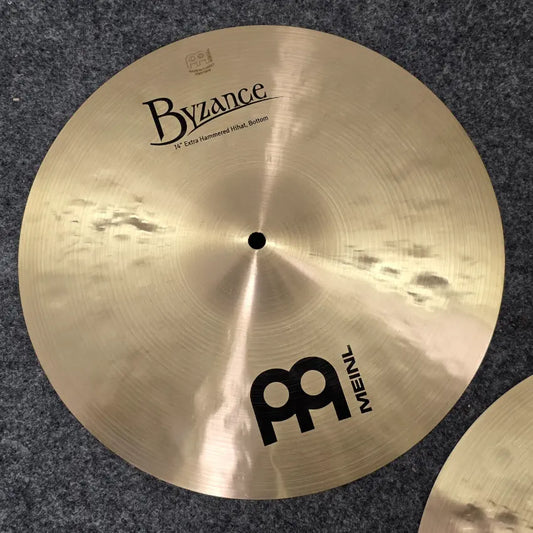 Used Meinl Byzance Traditional Extra Hammered Hi Hat Cymbals 14" - Very Good - Drum Center Of Portsmouth