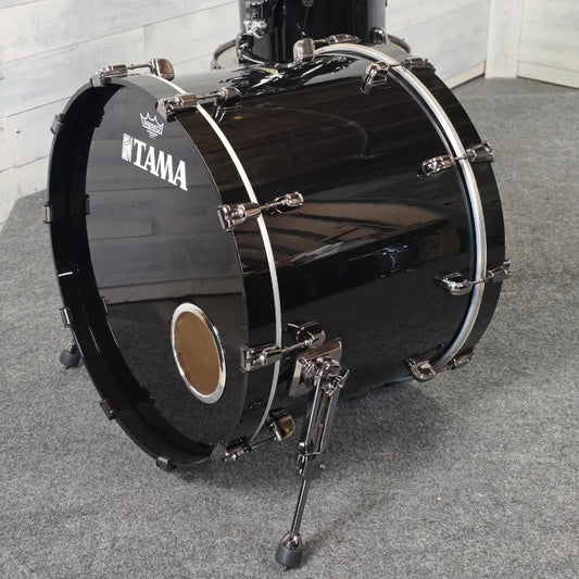 Used Tama Starclassic Maple 5pc Drum Set Piano Black w/ Black Nickel Hardware - Very Good - Drum Center Of Portsmouth