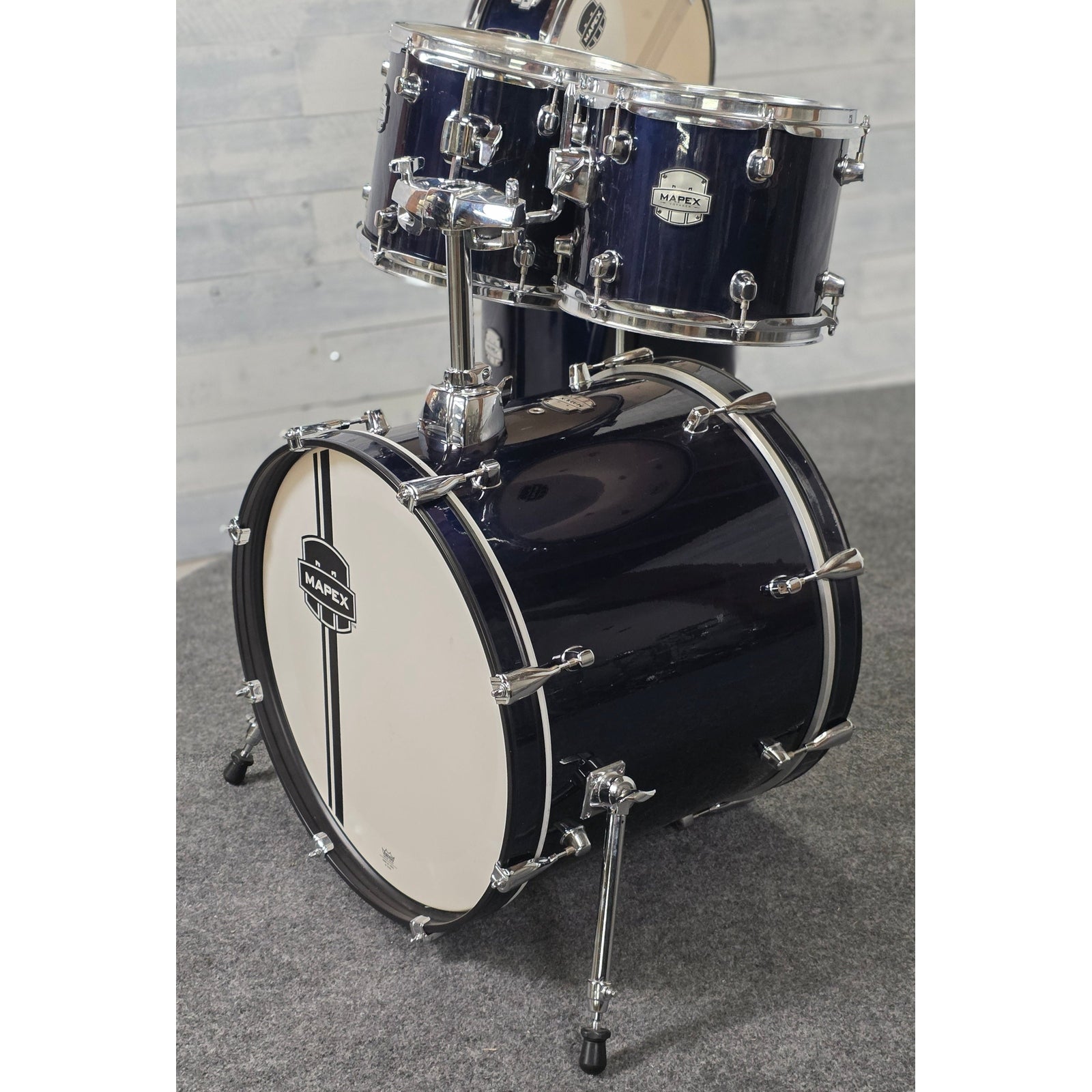 Used Mapex Voyager 5pc Drum Set Royal Blue - Very Good - Drum Center Of Portsmouth