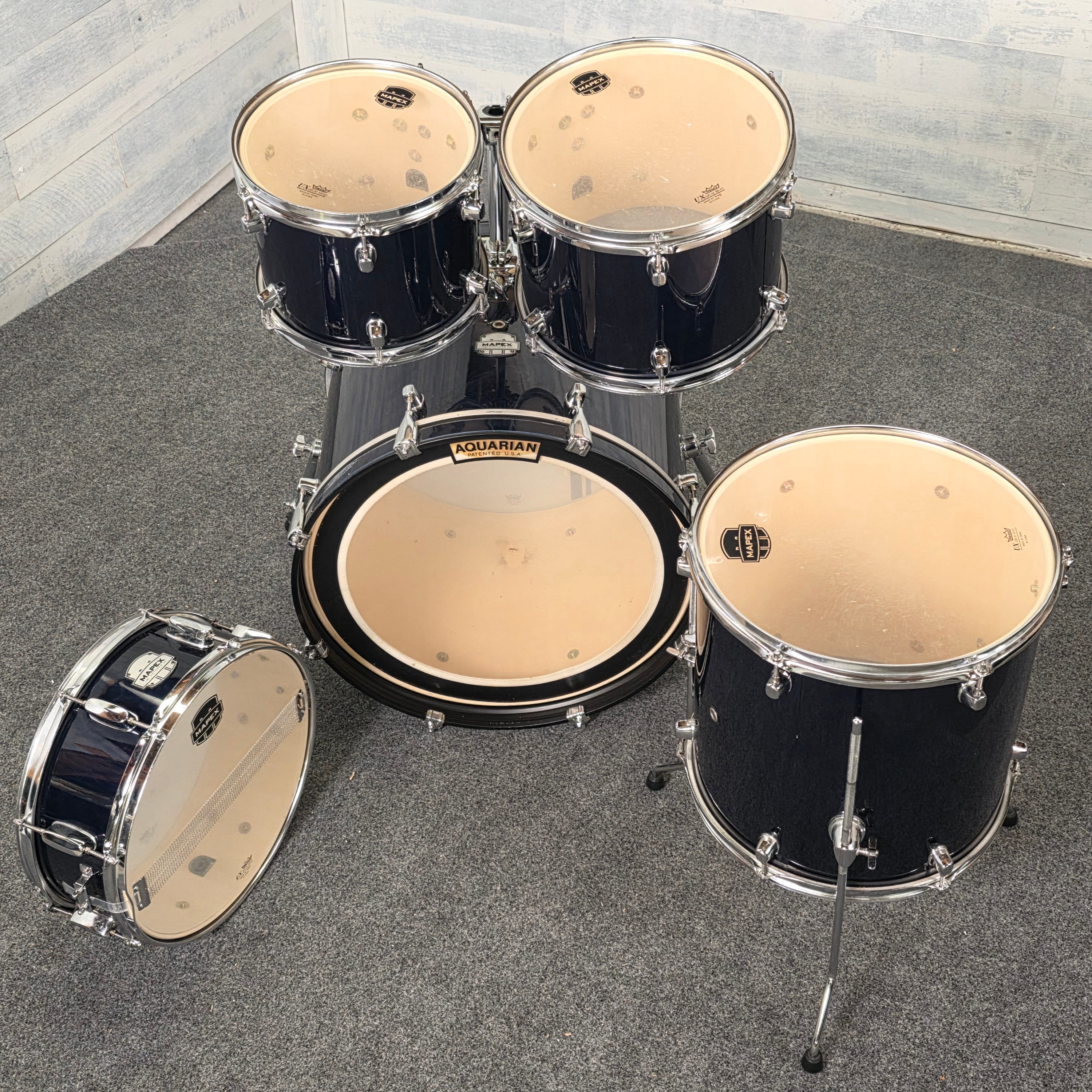 Used Mapex Voyager 5pc Drum Set Royal Blue - Very Good - Drum Center Of Portsmouth