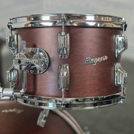 Used Rogers Cleveland 3pc Drum Set Satin Dark Mahogany - Very Good - Drum Center Of Portsmouth