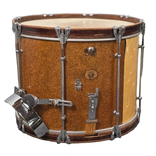 Used Ludwig & Ludwig Marching Snare Drum Gold Sparkle 16x12 - Very Good - Drum Center Of Portsmouth