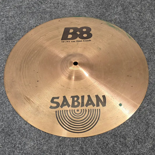 Used Sabian B8 Crash Cymbal 16" - Good - Drum Center Of Portsmouth