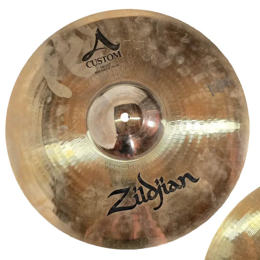 Used Zildjian A Custom Hi Hat Cymbals 14" - Good - Drum Center Of Portsmouth