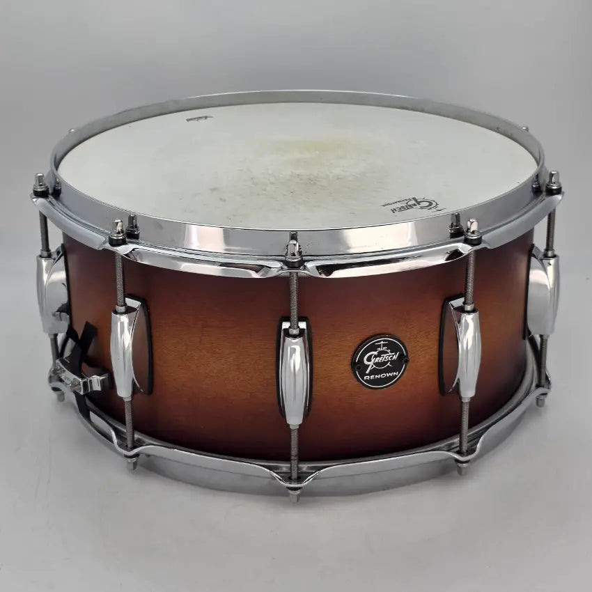 Used Gretsch Renown Snare Drum Satin Tobacco Burst 14x6.5 - Good - Drum Center Of Portsmouth