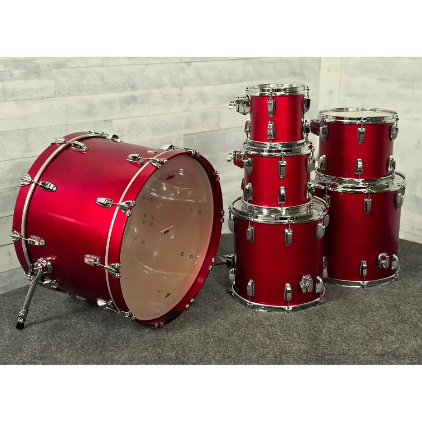 Used Ludwig Classic Maple 6pc Drum Set Diablo Red - Very Good - Drum Center Of Portsmouth