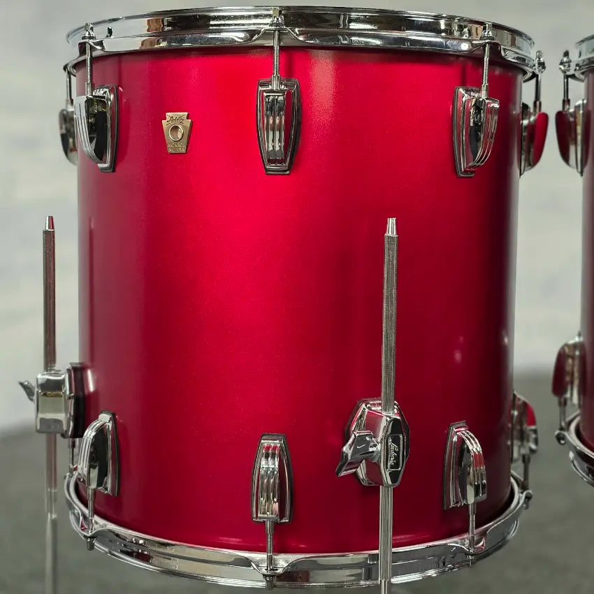 Used Ludwig Classic Maple 6pc Drum Set Diablo Red - Very Good - Drum Center Of Portsmouth