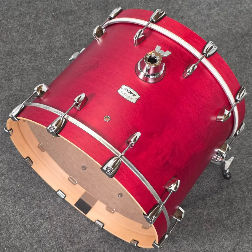 Used Yamaha Tour Custom Maple 4pc Drum Set Candy Apple Satin - Excellent - Drum Center Of Portsmouth