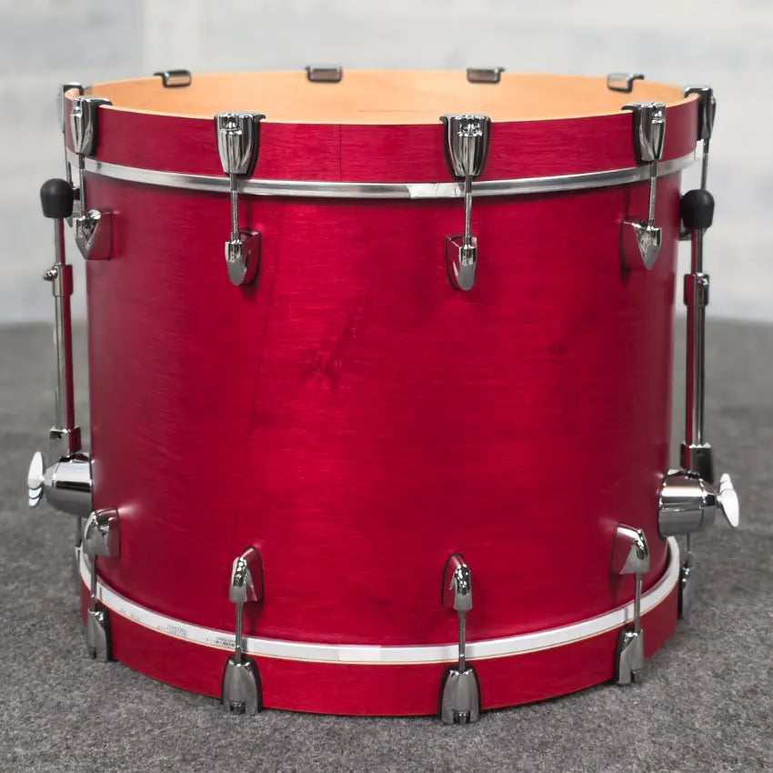 Used Yamaha Tour Custom Maple 4pc Drum Set Candy Apple Satin - Excellent - Drum Center Of Portsmouth